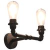 vidaXL 2-smern&aacute; n&aacute;stenn&aacute; lampa čierna 2 x E27 žiarovky