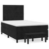 vidaXL Posteľn&yacute; r&aacute;m boxspring s matracom čierny 120x200 cm zamat