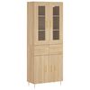 vidaXL Vysok&aacute; skrinka dub sonoma 69,5x34x180 cm spracovan&eacute; drevo