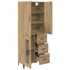 vidaXL Highboard Remeseln&yacute; dub 69,5 x 34 x 180 cm Kompozitn&eacute; drevo