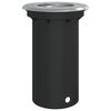 vidaXL Vonkaj&scaron;ie zemn&eacute; svetlo okr&uacute;hle čierne 10,5x10,5 cm liaty hlin&iacute;k