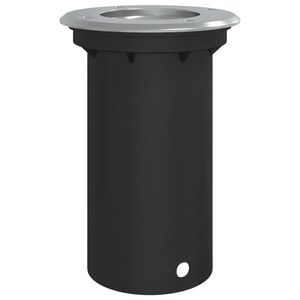 vidaXL Vonkaj&scaron;ie zemn&eacute; svetlo okr&uacute;hle čierne 10,5x10,5 cm liaty hlin&iacute;k