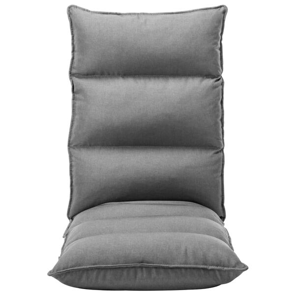 vidaXL Skladacia leňoška na podlahu, svetlosivá, látka