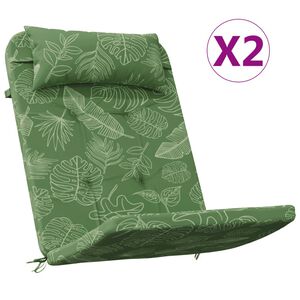 vidaXL Podu&scaron;ky na stoličky Adirondack 2 ks vzor l&iacute;stia oxfordsk&aacute; l&aacute;tka