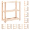 vidaXL Reg&aacute;ly s 3 policami 10 ks 80x38x90 cm borovicov&yacute; mas&iacute;v 150 kg