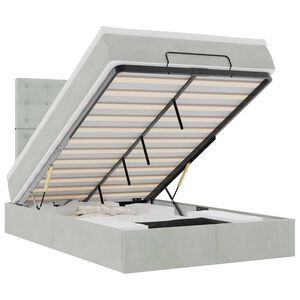 vidaXL Osmansk&yacute; r&aacute;m postele s matracmi svetlosiv&aacute; 120x190 cm zamat