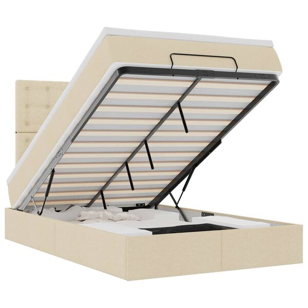 VidaXL Osmansk&aacute; posteľ s matracom a LED kr&eacute;movou 120x190 cm L&aacute;tka