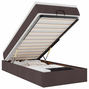 vidaXL Osmansk&yacute; r&aacute;m postele s matracom tmavohned&aacute; 100x200 cm l&aacute;tka