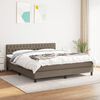 vidaXL Posteľn&yacute; r&aacute;m boxspring s matracom sivohned 180x200 cm l&aacute;tka