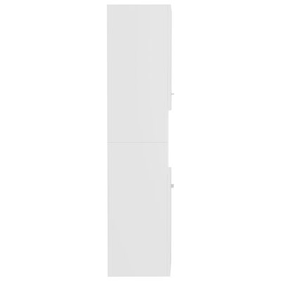 vidaXL Skrinka do kúpeľne biela 30x30x130 cm drevotrieska