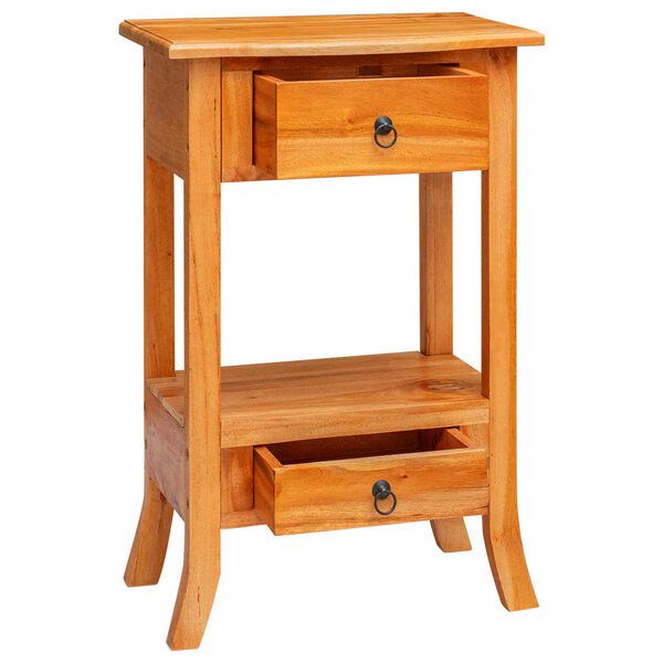 vidaXL Konzolov&yacute; st&ocirc;l so z&aacute;suvkou Pr&iacute;rodn&aacute; 50,5 x 30 x 75,5 cm