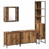 vidaXL Sada k&uacute;peľňov&eacute;ho n&aacute;bytku N&aacute;stenn&yacute; 4 pcs Hned&aacute; Kompozitn&eacute; drevo