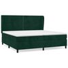 vidaXL Posteľn&yacute; r&aacute;m boxsping s matracom tmavozelen&yacute; 200x200 cm zamat