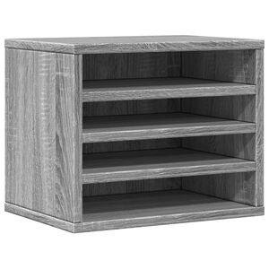 vidaXL Organiz&eacute;r na st&ocirc;l siv&yacute; sonoma 36x26x29,5 cm kompozitn&eacute; drevo