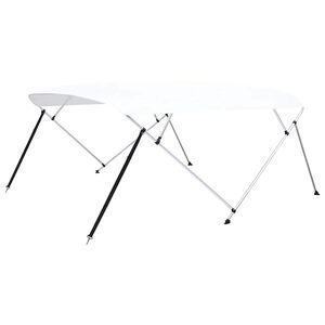 vidaXL Strie&scaron;ka Bimini so 4 obl&uacute;kmi biela 243x(230-244)x137 cm