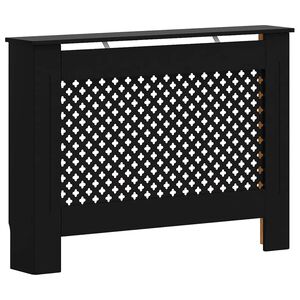 vidaXL Kryt na radi&aacute;tor čierny 112x19x81,5 cm MDF