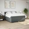 vidaXL Boxspring posteľ s matracom tmavosiv&aacute; 200x200 cm l&aacute;tka