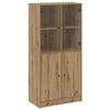 vidaXL Vysok&aacute; skrinka s dvierkami dub artisan 68x37x142cm kompoz.drevo