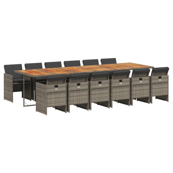 vidaXL 13-dielna z&aacute;hrad. jed&aacute;lensk&aacute; s&uacute;prava s vank&uacute;&scaron;mi siv&aacute; polyratan