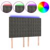 vidaXL Čelo postele s LED tmavosiv&eacute; 144x5x118/128 cm zamat