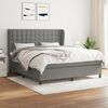 vidaXL Boxspring posteľ s matracom tmavosiv&aacute; 160x200 cm l&aacute;tka