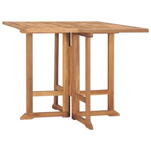 vidaXL Skladac&iacute; z&aacute;hradn&yacute; jed&aacute;lensk&yacute; st&ocirc;l 90x90x75 cm teakov&yacute; mas&iacute;v
