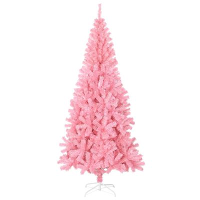 vidaXL Umelý vianočný stromček so stojanom, ružový 180 cm, PVC