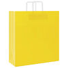 vidaXL Papierové tašky 50 ks s rúčkami, žlté, 45x17x48 cm