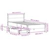 vidaXL Posteľ bez matraca biela 100x200 cm borovicov&yacute; mas&iacute;v