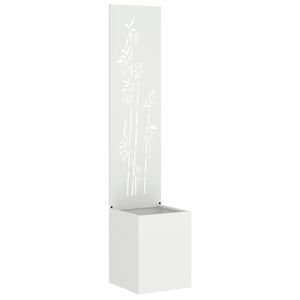 vidaXL Z&aacute;hradn&aacute; clona na s&uacute;kromie Kvetinov&yacute; Biela 32 x 150 cm