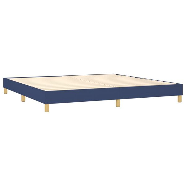 vidaXL Boxspring posteľ s matracom modr&aacute; 200x200 cm l&aacute;tka