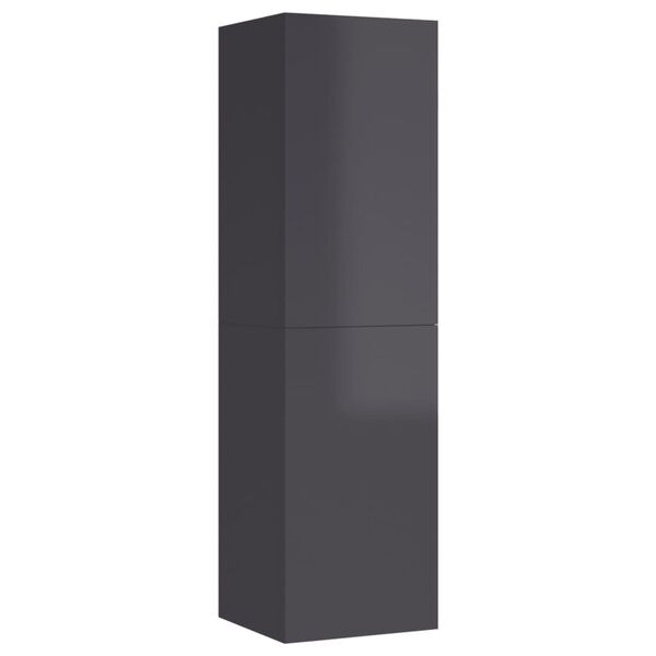 vidaXL TV skrinky 2 ks, leskl&eacute; siv&eacute; 30,5x30x110 cm, kompozitn&eacute; drevo