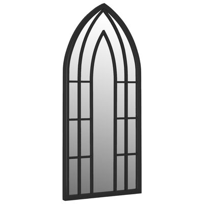 vidaXL Zrkadlo čierne 100x45 cm železo interiérové