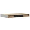 vidaXL Pl&aacute;vaj&uacute;ce n&aacute;stenn&eacute; police 2 ks dubov&eacute; a biele 40x23,5x3,8 cm MDF