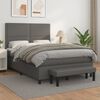vidaXL Boxspring posteľ s matracom siv&aacute; 140x190 cm umel&aacute; koža