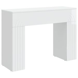 vidaXL Konferenčn&yacute; stol&iacute;k Biela s vysok&yacute;m leskom 102 x 35 x 75 cm