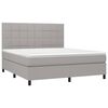 vidaXL Boxspring posteľ s matracom bledosiv&aacute; 180x200 cm l&aacute;tka