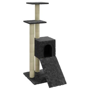 vidaXL &Scaron;krabadlo pre mačky so sisalov&yacute;mi stĺpikmi tmavosiv&eacute; 92 cm