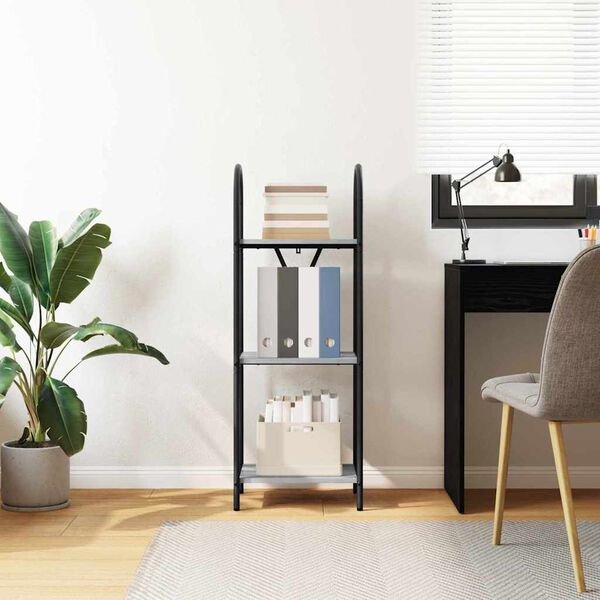 vidaXL Reg&aacute;l na knihy Siv&yacute; Sonoma 40 x 30 x 109 cm Kompozitn&eacute; drevo