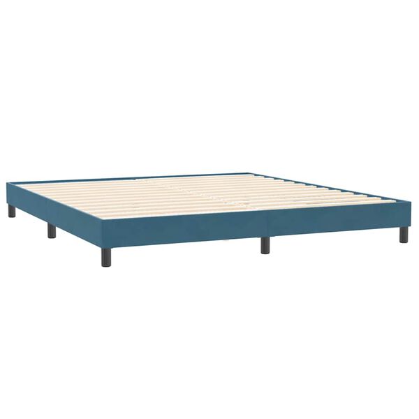 vidaXL Box Spring Posteľ bez matraca Tmavomodr&aacute; 200x220 cm Zamat
