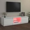 vidaXL TV skrinka s LED svetlami biela 140x40x36 cm