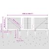 vidaXL Stĺp na plot. Sivá 25 x 0,8 m (19 x 19 mm mesh) Ocel a PVC