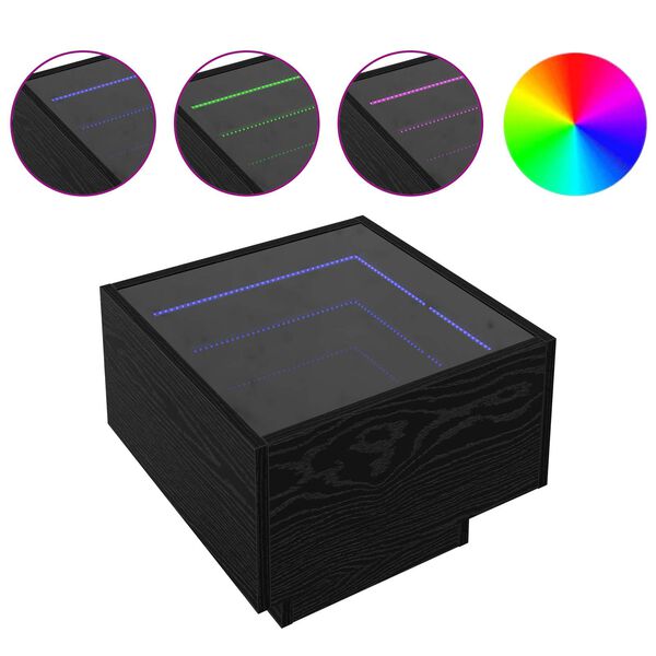 vidaXL Konferenčn&yacute; stol&iacute;k Čierny dub 40 x 40 x 30 cm Kompozitn&eacute; drevo