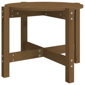 vidaXL Konferenčn&yacute; stol&iacute;k medovo-hned&yacute; &Oslash; 62,5x45 cm borovicov&yacute; mas&iacute;v