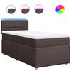 vidaXL Boxspring posteľ s matracom tmavohned&aacute; 90x190 cm l&aacute;tka
