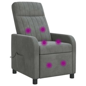 vidaXL Mas&aacute;žne relaxačn&eacute; kreslo Tmavosiv&aacute; Zamat