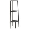 vidaXL Rohov&yacute; reg&aacute;l s 3 policami, čierny 45,5x31,5x120 cm