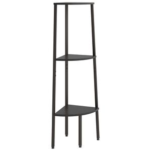vidaXL Rohov&yacute; reg&aacute;l s 3 policami, čierny 45,5x31,5x120 cm