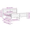 vidaXL Rám postele Tmavo šedá 180 x 200 cm Masívne borovicové drevo