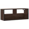 vidaXL TV skrinka hned&yacute; dub 100x31x39,5 cm kompozitn&eacute; drevo a kov